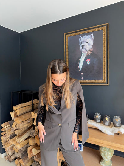Blazer cape Victoire (taupe)