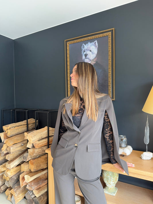 Blazer cape Victoire (taupe)
