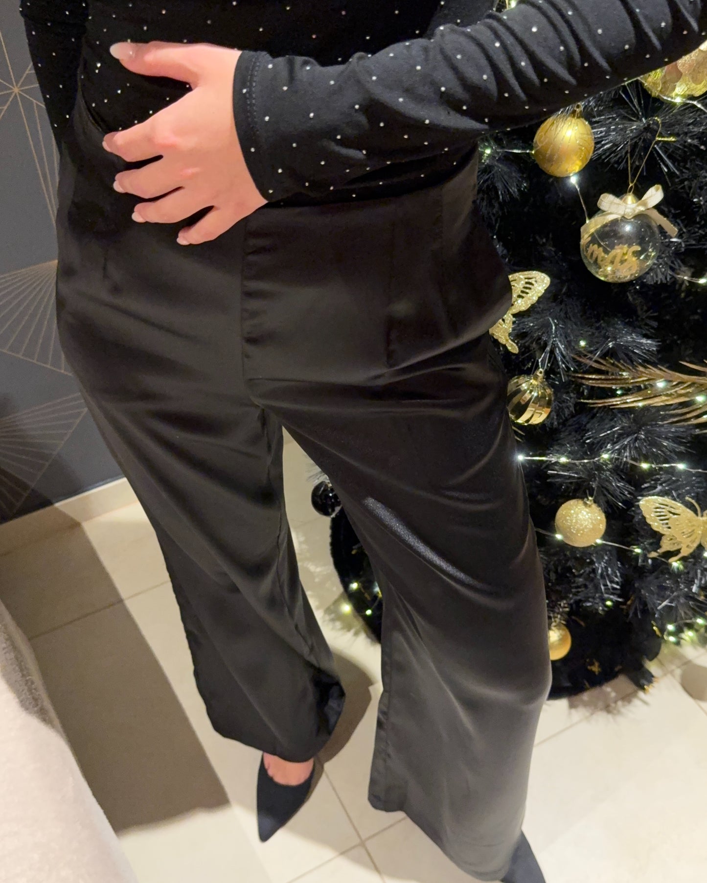 Pantalon en satin Sélina