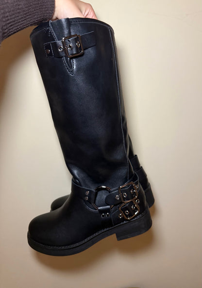 Bottes biker noires