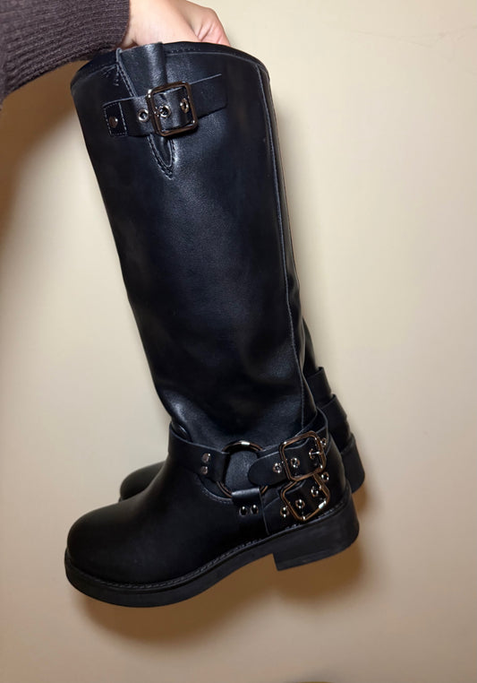 Bottes biker noires
