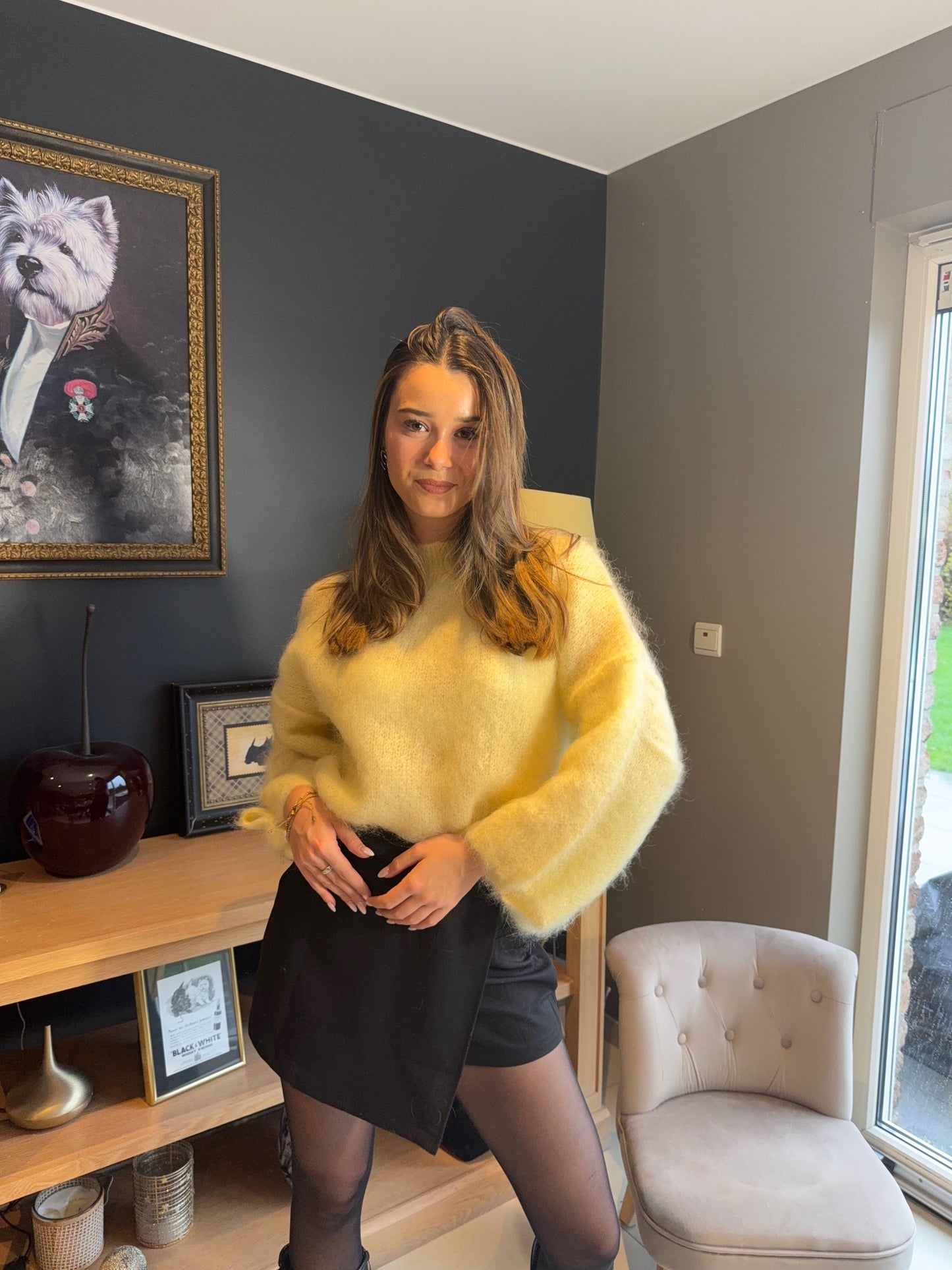 Pull mohair Soline (jaune)