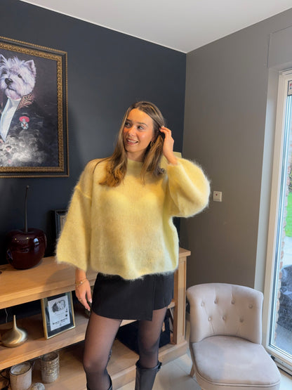 Pull mohair Soline (jaune)