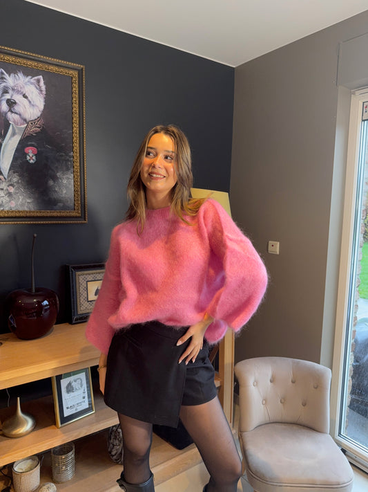 Pull mohair Soline (rose)