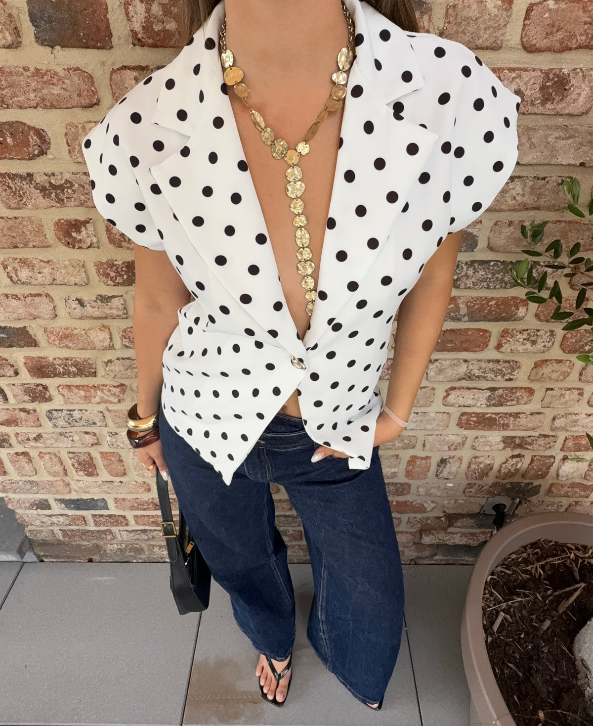 Blouse fluide à pois