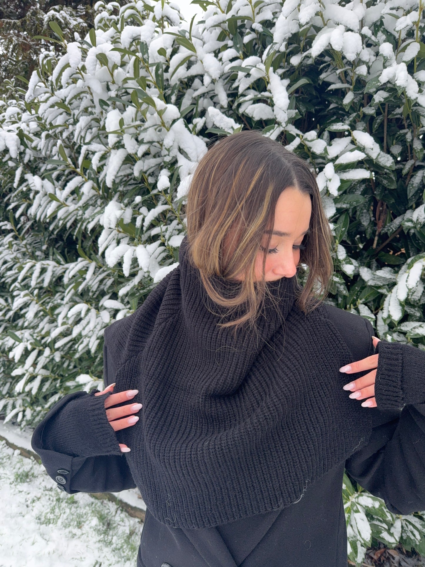 Écharpe col montant (noire)