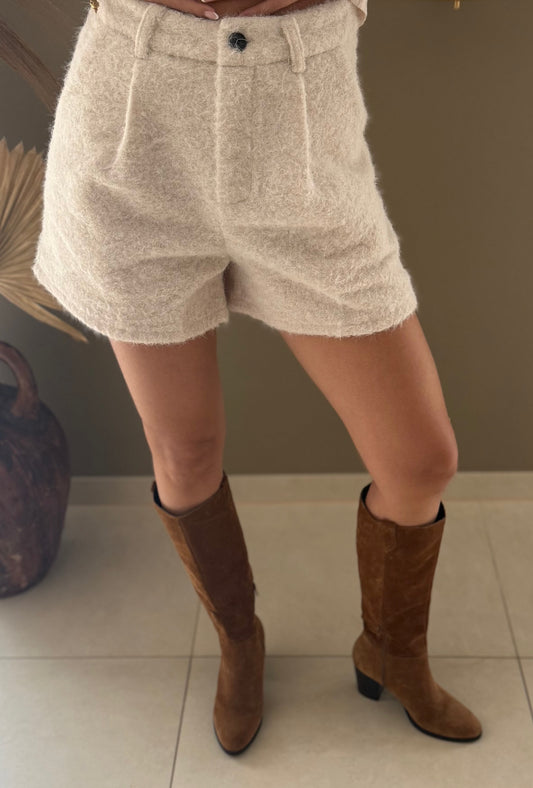 Short texturé Alix (beige)