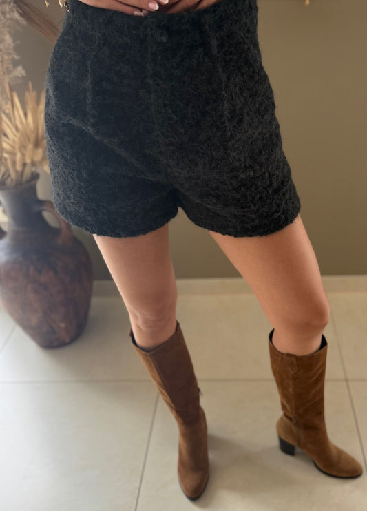 Short texturé Alix (noir)